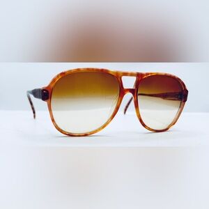 Vintage Safilo 652 Brown Translucent Pilot Sunglasses Frames Only